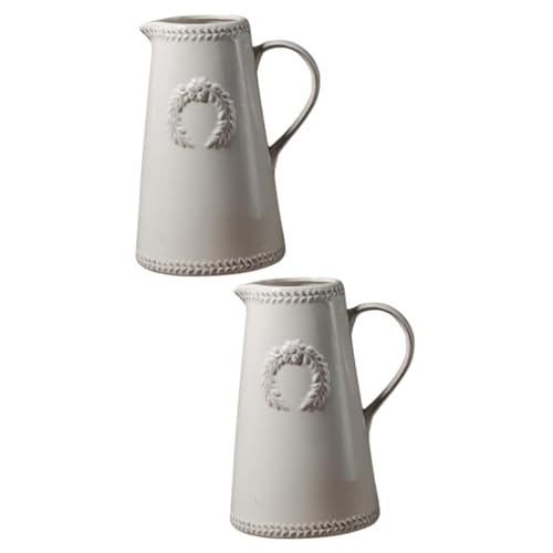 ABOOFAN 2 Stück Keramik Blumenvase Weiß Dekorativer Blumenbehälter Modernes Design Für Hydroponik Zimmerdeko Wohnzimmer Schlafzimmer Tischornament ABOOFAN 2 Stück Keramik Blumenvase Weiß Dekorativer Blumenbehälter Modernes Design Für Hydroponik Zimmerdeko Wohnzimmer Schlafzimmer Tischornament von ABOOFAN