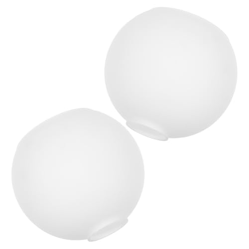 ABOOFAN 2 Stück Lampenschirm Aus Glas Zylinderglasschatten Hängende Lampenabdeckung Lichtkugel Vintage Lampenschirm Glaslampenschirm Laterne Glasschirm Für Lampe Weiß von ABOOFAN