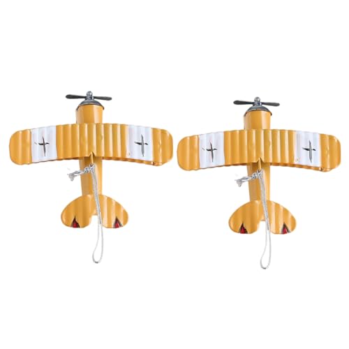 ABOOFAN 2 Stück Retro Flugzeug Modell Teiliges Kleine Vintage Airplane Dekoration Robustes Metall Desktop Ornament für Wohnzimmer Büro von ABOOFAN