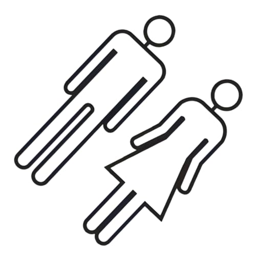 ABOOFAN 2 Stück Selbstklebende Toilettenschilder aus Schwarz Acryl für Badezimmer und Umkleideräume Fingerabdruckresistent Einfache Montage Design für Büro Hotel und Restaurant ABOOFAN 2 Stück Selbstklebende Toilettenschilder aus Schwarz Acryl für Badezimmer und Umkleideräume Fingerabdruckresistent Einfache Montage Design für Büro Hotel und Restaurant von ABOOFAN