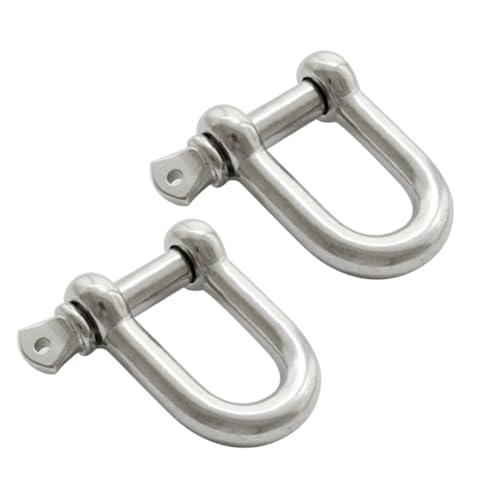 ABOOFAN 2 Stück Teiliges D ring Edelstahl shackle Korrosionsbeständig und Rostfrei Schwere Ausführung für Boots Industrieanwendungen Langlebig und Belastbar bei Zuglasten ABOOFAN 2 Stück Teiliges D ring Edelstahl shackle Korrosionsbeständig und Rostfrei Schwere Ausführung für Boots Industrieanwendungen Langlebig und Belastbar bei Zuglasten von ABOOFAN