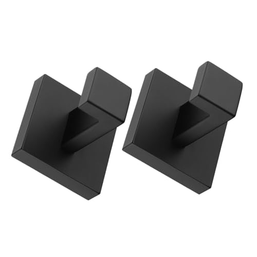 ABOOFAN 2 Stück Teiliges Edelstahl Wandhaken Schwarz Langlebiger Handtuch und Mantelhaken mit Bohrmontage Extra Lang für Bad Flur Küche Vielseitig für Handtasche Mantel Handtuch Einfache von ABOOFAN