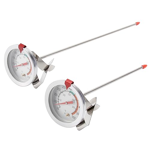 ABOOFAN 2 Stück Kochthermometer für Fritteuse Hochtemperaturbeständig mit Clip Präzise Temperaturmessung bis 300°C Lebensmittelthermometer für Bbq und Braten von ABOOFAN