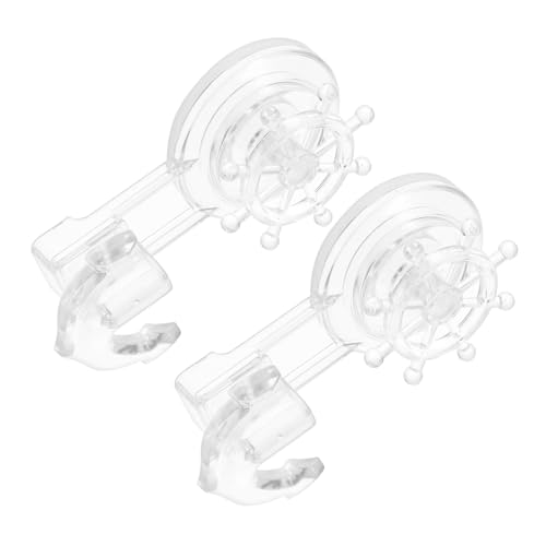 ABOOFAN 2 Stück Transparente Saugnapf Haken Extra Stark Haftend Wiederverwendbar Bohrfreie Montage Multifunktional für Bad Handtuch Bademantel Duschvorhang Schonend für Fliesen von ABOOFAN