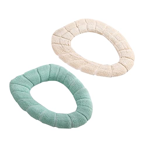 ABOOFAN 2 Stück Universal Toilettensitzpolster Toilettentank Bezüge Toilettensitzwärmer Bezug Bidet Toilettensitzerhöhung Toilettenknopf Bezüge Schüsselbolzen Jet Toilettendeckel von ABOOFAN