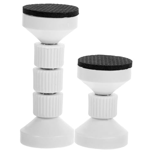 ABOOFAN 2 Stück Verstellbarer Bettrahmen Stopper Shake Werkzeug mit Pad Bettrahmen Stabilisator für Bett Schrank Regal Geräuschdämpfend Wandfreundlich Einfache Montage Weiß Mittel Extra von ABOOFAN