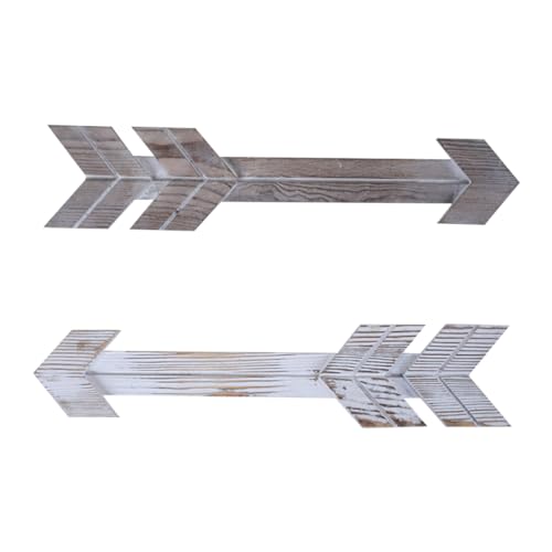 ABOOFAN 2 Stück Vintage Wanddekoration Holz Pfeile Kreative Wandornamente im Rustikalen Design Vielseitig Einsetzbar für Stimmungsvolle Raumgestaltung von ABOOFAN