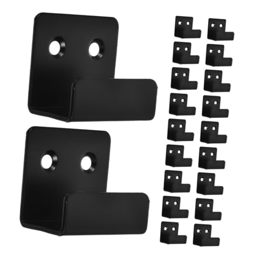 ABOOFAN 20 Stück Teiliges Edelstahl Fliesen wandhaken Schwarz Rostfrei Stark Haftend Clipverschluss für Küche und Bad Robustes Eisen Fliesenaufhänger Zubehör von ABOOFAN