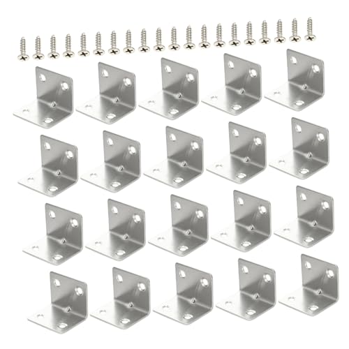 ABOOFAN 20 Stück Teiliges Edelstahl Winkelverbinder mit Schrauben Verstärkte Eckwinkel zur Regalbefestigung Rostfrei Stark Belastbar Geeignet für Bücherregale Gartenregale Tische und ABOOFAN 20 Stück Teiliges Edelstahl Winkelverbinder mit Schrauben Verstärkte Eckwinkel zur Regalbefestigung Rostfrei Stark Belastbar Geeignet für Bücherregale Gartenregale Tische und von ABOOFAN