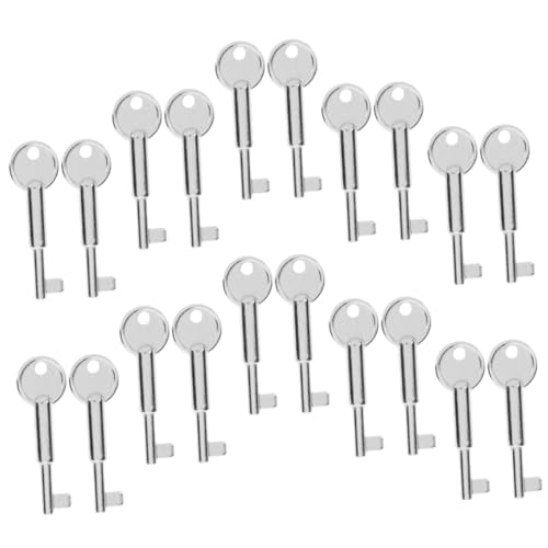 ABOOFAN 20 Stück Teiliges Metall Not Aus Schlüssel für Modell Not Aus Taste Feuerwehr Alarm Reset Schlüssel für Alarmanlagen Aufzüge und Notfall Wiederherstellung Einfache Bedienung von ABOOFAN