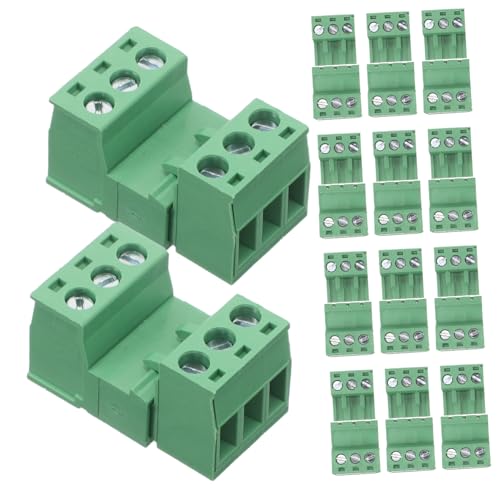 ABOOFAN 20 Stück Teiliges Pcb Schraubklemmen Steckverbinder Polig Rastermaß Anschlussklemmen für Niedrigfrequenz USB Verdrahtung von ABOOFAN