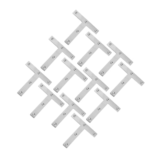 ABOOFAN 20 Stück Teiliges T-form Flachwinkel Verbinder Verstärkte Montageplatte für Möbelreparatur Stabile Eckverbindung für Holzregale Stühle Betten Schränke Vielseitig und Langlebig von ABOOFAN
