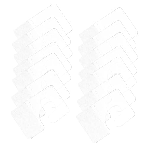 ABOOFAN 200 Stück Klare Selbstklebende PVC Aufhängehaken Transparente Abnehmbare Haftetiketten Für Einzelhandel Shop Display Leichte Werkzeuge Zubehör von ABOOFAN