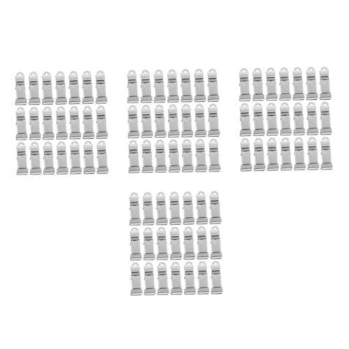 ABOOFAN 200 Stück Miniatur Metallklammern Dekorative Federklammern Büroklammern Hängelampenklammern Metallregalklammern Stabile Federklammern Basteln Krokodilklemmen Silber von ABOOFAN
