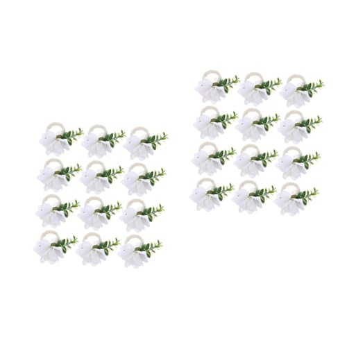 ABOOFAN 24 Stck. Künstliche Blume Serviettenring Serviettenringhalter Für Stoffservietten Hochzeit Serviettenring Serviettenhalter Für Party Schnallenringe Für Servietten Seidentuch von ABOOFAN