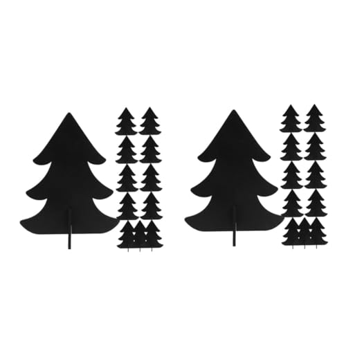 ABOOFAN 24 Stck. Weihnachtsbaum -tafel Nachrichten -tags Tafelzeichen Tischnummern Für Die Rustikale Hochzeit Mini-tafelschilder Für Lebensmittel Mini-kreidetafeln Hölzern Schwarz von ABOOFAN