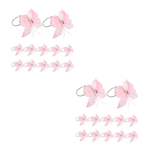ABOOFAN 24 Stück Dreidimensionale Schmetterlings Serviettenschnalle Kunststoff Serviettenringhalter Tier Serviettenhalter Weihnachts Schmetterlings Serviettenringe von ABOOFAN