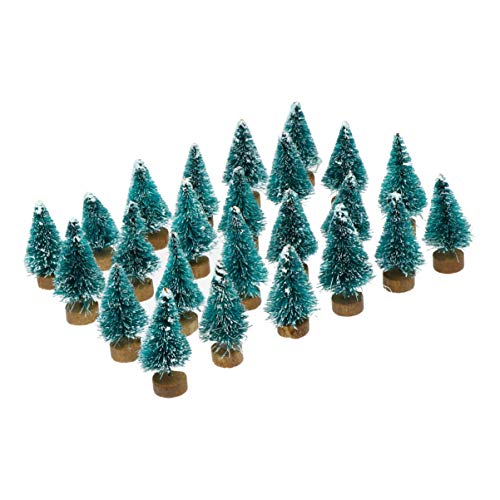 ABOOFAN 24 Stück Mini Weihnachtsbaum kleine Tannenbäume künstliche Sisalbäume Schnee Frost Bäume für Weihnachten Urlaub Party Zuhause Tischdekoration von ABOOFAN