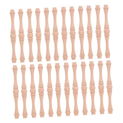 ABOOFAN 25 Stück Teiliges Holzbaluster Spindeln aus Massivem Holz Unbemalt Glatte Oberfläche Dekorative Kürbisform für Innengeländer Treppen Möbel Schrank Weinschrank Vielseitig Einsetzbar von ABOOFAN