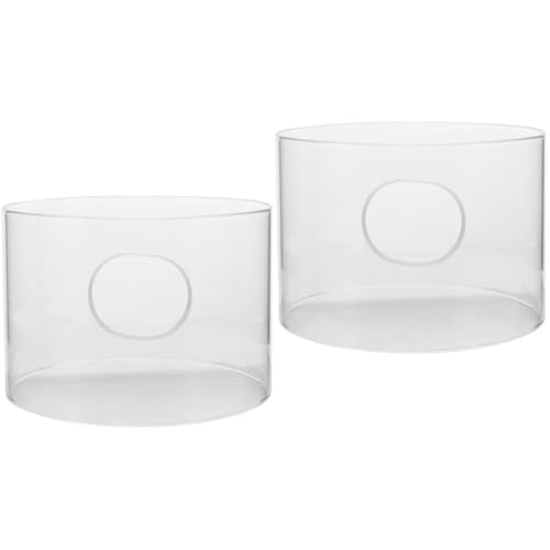 ABOOFAN 2St Explosionsgeschütztes Denkmal Stern windfester Kerzenständer Ihr glaslaterne weinglas lampenschirm kerzenhalter Lampe Decke dekorative Kerzenschirme aus Glas Glaskamin von ABOOFAN