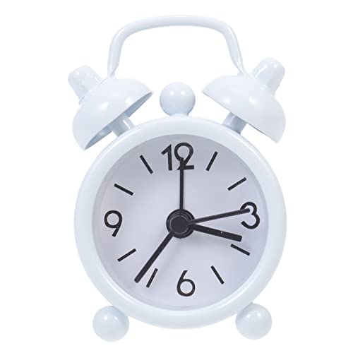 ABOOFAN 2st Modell Kleiner Wecker Haushaltsdekoration Mini- Dekorationszubehör Für Puppenhäuser Mini-gartenornament Wohnakzente Miniaturmöbel Puppenhaus Weiß Metall Haushaltsuhr von ABOOFAN