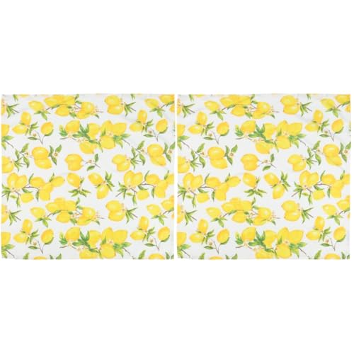 ABOOFAN 2st Tischdecke Mit Zitronen Druck Ostertischdecke Aus Baumwolle Party-tischdecke Im Freien Tischdecke Mit Sommerlichen Früchten Gelbe Tischdecke Tischtuch Bankett Polyester von ABOOFAN