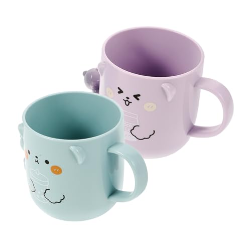 ABOOFAN 2stücke Wiederverwendbare Bad Becher Kleinkindbecher Badezimmerbecher Zahnputzbecher Plastikbecher Kinderbecher Mit Bär-design Für Junge Mädchen von ABOOFAN
