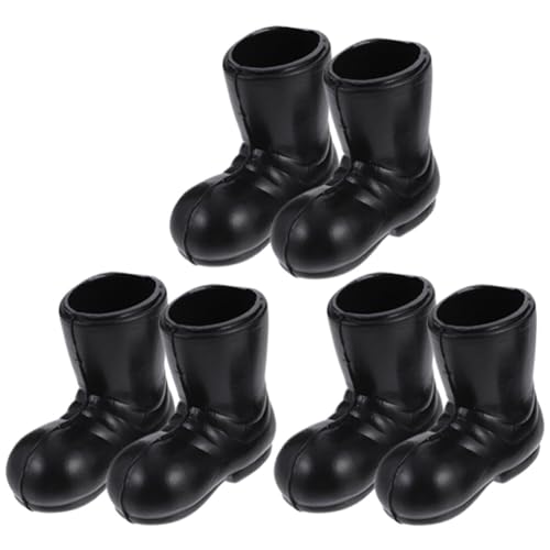 ABOOFAN 3 Paare Mini-Stiefel Mini-weihnachtsmann-Schuhe Weihnachtskuchen Topper Kuchen Spielzeug Weihnachtsbonbonstiefel Weihnachtsmärchengartendekoration Füllstoff Kind Plastik Fein von ABOOFAN