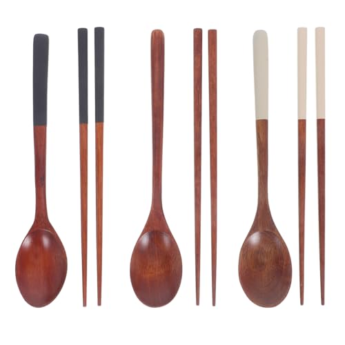 ABOOFAN 3 Sätze Holzlöffel und Essstäbchen Set Langlebiges Besteck aus Natürlichem Holz Tragbares Outdoor Essbesteck Sanft zu Geschirr Leicht und Kompakt für Camping Picknick Bürogebrauch ABOOFAN 3 Sätze Holzlöffel und Essstäbchen Set Langlebiges Besteck aus Natürlichem Holz Tragbares Outdoor Essbesteck Sanft zu Geschirr Leicht und Kompakt für Camping Picknick Bürogebrauch von ABOOFAN