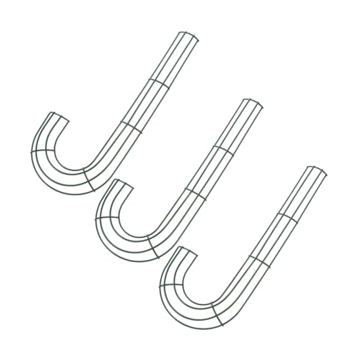 ABOOFAN 3 Stück Draht Für Zuckerstangenkränze: Kranzrahmen Aus Metalldraht – Girlandenringe in J-buchstabenform Für Die Herstellung Von Weihnachtsdekorationen von ABOOFAN