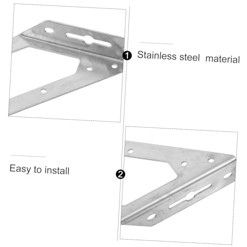 ABOOFAN 3 Stück Edelstahl Winkelverbinder Dreieckige Möbel Eckverbinder mit Schrauben Stabile Möbelstütze für Schränke Tische und Stühle Vielseitiger Möbelbeschlag für Holzmöbel von ABOOFAN