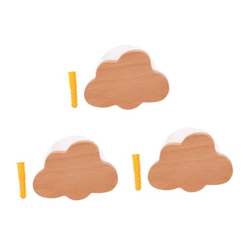 ABOOFAN 3 Stück Holz wandhaken Selbstklebend ohne Bohren Wolkenform Garderobenhaken für Schlüssel Hüte Taschen Geeignet für Flur Schlafzimmer und Kinderzimmer ABOOFAN 3 Stück Holz wandhaken Selbstklebend ohne Bohren Wolkenform Garderobenhaken für Schlüssel Hüte Taschen Geeignet für Flur Schlafzimmer und Kinderzimmer von ABOOFAN