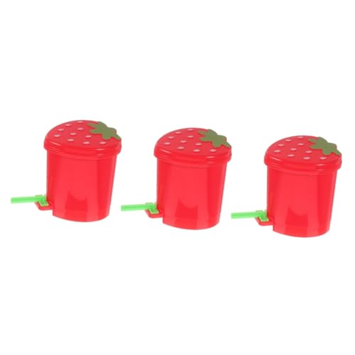 ABOOFAN 3 Stück Parrot Mini Erdbeer Mülleimer Papagei Intelligenztraining Käfig Zubehör für Nymphensittiche und Wellensittiche Bpa Freies Strapazierfähiges Kunststoffspielzeug ABOOFAN 3 Stück Parrot Mini Erdbeer Mülleimer Papagei Intelligenztraining Käfig Zubehör für Nymphensittiche und Wellensittiche Bpa Freies Strapazierfähiges Kunststoffspielzeug von ABOOFAN