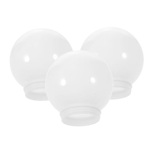 ABOOFAN 3 Stück Teiliges Milchglas Kugel Lampenschirme Ersatz Außenlampe Lampenschirm Ø für Post Lamp Globe Beleuchtung Wohnzimmer Schlafzimmer von ABOOFAN