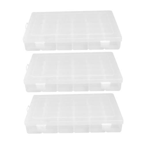 ABOOFAN 3 Stück Transparente Nageltools Aufbewahrungsbox mit Fächern Abnehmbare Einsätze Langlebiger Organizer für Schmuck Perlen Strass und Bastelmaterialien ABOOFAN 3 Stück Transparente Nageltools Aufbewahrungsbox mit Fächern Abnehmbare Einsätze Langlebiger Organizer für Schmuck Perlen Strass und Bastelmaterialien von ABOOFAN