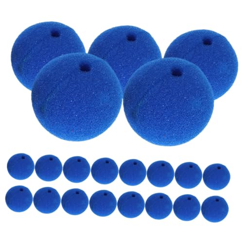 ABOOFAN 30 Stück Teiliges Blaue Schaumstoff Clownsnasen Bequeme für Erwachsene und Vielseitig für Karneval Halloween Cosplay und Zirkus Kostüm Zubehör von ABOOFAN