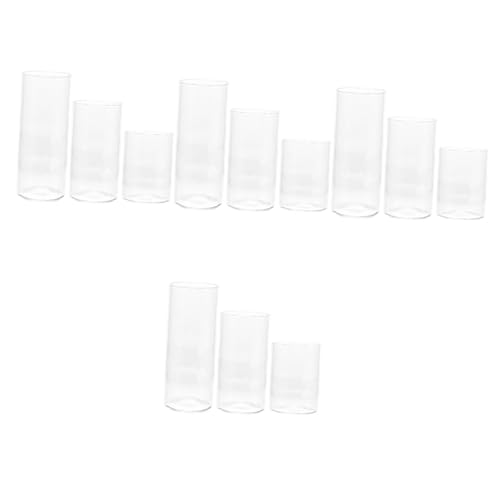 ABOOFAN 4 Sätze Kerzenbecher Aus Glas Glaslaterne Weinglas Lampenschirm Kerzenhalter Für Tisch Schatten DREI Links Hochzeitsdeko Klare Haushaltskerzenschirme Kerzenhalter Glas 3 Stück * 4 von ABOOFAN
