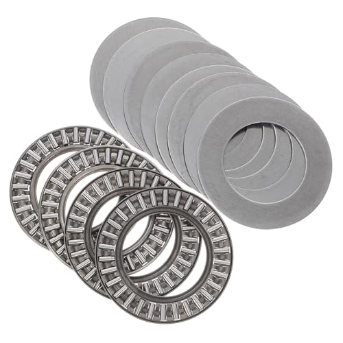 ABOOFAN 4 Sätze Miniatur nadellager mit Scheibe Hochbelastbare Axial nadellager Verschleißfestes Hitzebeständiges Thrust Bearing Komplettset für Industrieanwendungen von ABOOFAN