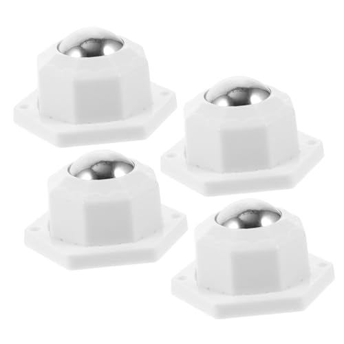 ABOOFAN 4 Stck Mini Möbelrollen Selbstklebend Schwenkbar Lenkrollen für Aufbewahrungsboxen Mülleimer Kleine Leichte und Verschleißfeste für Einfache Montage von ABOOFAN