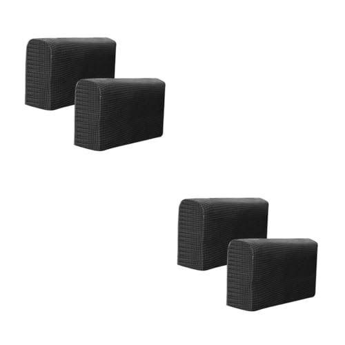 ABOOFAN 4 Stck. Elastische Sofa Armlehnenbezüge Schützende Armlehnen Tücher für Zuhause und Büro Schwarz Perfekter Schutz für Ihre Couch von ABOOFAN