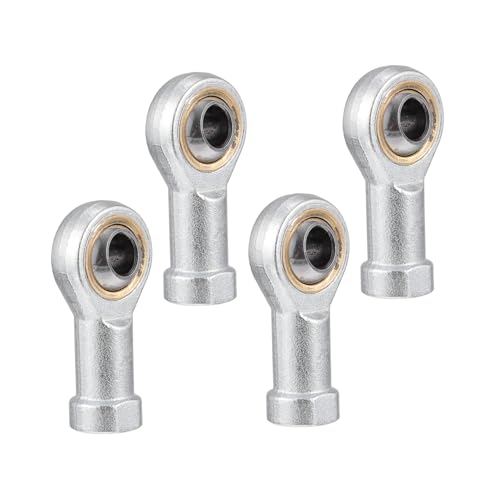 ABOOFAN 4 Stk. Teiliges Kugelgelenklager Sphärische Gleitlager Fischauge Innengewinde Wartungsfreie Stahllager für Effizienten Krafttransfer Hohe Belastbarkeit Geräuscharm Einfache Montage von ABOOFAN