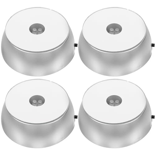 ABOOFAN 4 Stück Ausstellungsständer Für Glaskunst Led-vasenfußlicht Kugel Stehen Led-lichtständer Led-lichtshow-ständer Led-vitrine Rotierende Led-lichtbasis Led-halterung Led-basis Silver ABOOFAN 4 Stück Ausstellungsständer Für Glaskunst Led-vasenfußlicht Kugel Stehen Led-lichtständer Led-lichtshow-ständer Led-vitrine Rotierende Led-lichtbasis Led-halterung Led-basis Silver von ABOOFAN
