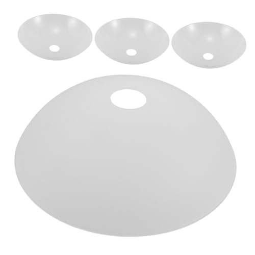 ABOOFAN 4 Stück Halbrunde PVC Lampenschirme in Cremeweiß Minimalistisches Design für Pendelleuchten Sanfte Lichtstreuung Leicht und Robust Ersatz für Wohnzimmer und Schlafzimmerbeleuchtung von ABOOFAN