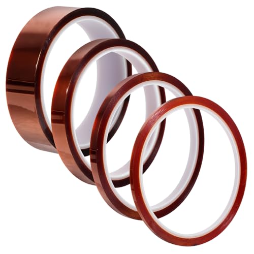 ABOOFAN 4 Stück Hitzebeständiges Klebeband Polyimidband mit Silikonkleber Temperaturresistent Elektrisch Isolierend Rückstandsfrei Entfernbar für Löten Elektronik Automobiltechnik ABOOFAN 4 Stück Hitzebeständiges Klebeband Polyimidband mit Silikonkleber Temperaturresistent Elektrisch Isolierend Rückstandsfrei Entfernbar für Löten Elektronik Automobiltechnik von ABOOFAN