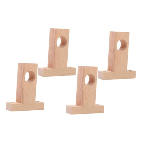 ABOOFAN 4 Stück Holzvorhangstange Vorhangfassadenhalterung Gardinenstangenhalterungen für die Wand Duschstangenhalter Kunststoff-Polsockel Halterungen für Gardinenstangen aus Holz Beige ABOOFAN 4 Stück Holzvorhangstange Vorhangfassadenhalterung Gardinenstangenhalterungen für die Wand Duschstangenhalter Kunststoff-Polsockel Halterungen für Gardinenstangen aus Holz Beige von ABOOFAN