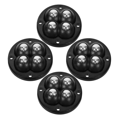 ABOOFAN 4 Stück Mini Möbelrollen mit Drehung Selbstklebend Abs mit Stahlkugeln für Kleine Küchengeräte Bürostühle Aufbewahrungsboxen Leichtlaufende Drehbare für Teppichboden und Möbel von ABOOFAN