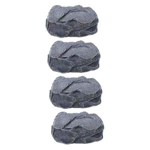 ABOOFAN 4 Stück Simulation Stone Schlüsselversteck Dekorativer Schlüsselhalter für Außenbereich als Versteck für Ersatzschlüssel Kreative Gartendekoration von ABOOFAN