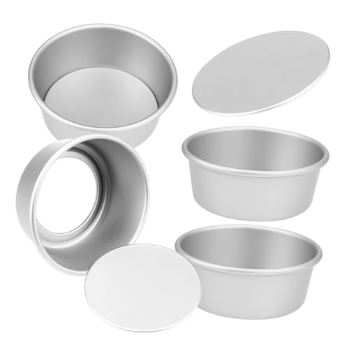 ABOOFAN 4 Stück Teiliges Aluminium Kuchenform mit Abnehmbarem Boden Runde Backform für Gleichmäßiges Backen für Desserts zu Feiern und Besonderen Anlässen von ABOOFAN