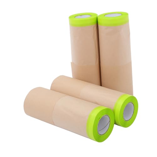 ABOOFAN 4 Stück Teiliges Auto Abdeckpapier Kraftpapier Maskierfolie mit Selbstklebender Schutzkante Staubdicht Reißfest für Autolackierung Möbel Handwerksabdeckungen ABOOFAN 4 Stück Teiliges Auto Abdeckpapier Kraftpapier Maskierfolie mit Selbstklebender Schutzkante Staubdicht Reißfest für Autolackierung Möbel Handwerksabdeckungen von ABOOFAN