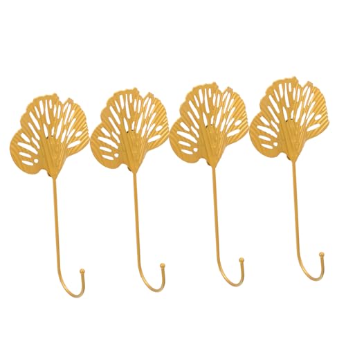 ABOOFAN 4 Stück Teiliges Ginkgo Wandhaken aus Robustem Dekorative Garderobenhaken mit Kunstvollem Hohlem Metallblatt Design Vielseitig für Kleidung Schlüssel und Handtücher Stilvolle ABOOFAN 4 Stück Teiliges Ginkgo Wandhaken aus Robustem Dekorative Garderobenhaken mit Kunstvollem Hohlem Metallblatt Design Vielseitig für Kleidung Schlüssel und Handtücher Stilvolle von ABOOFAN
